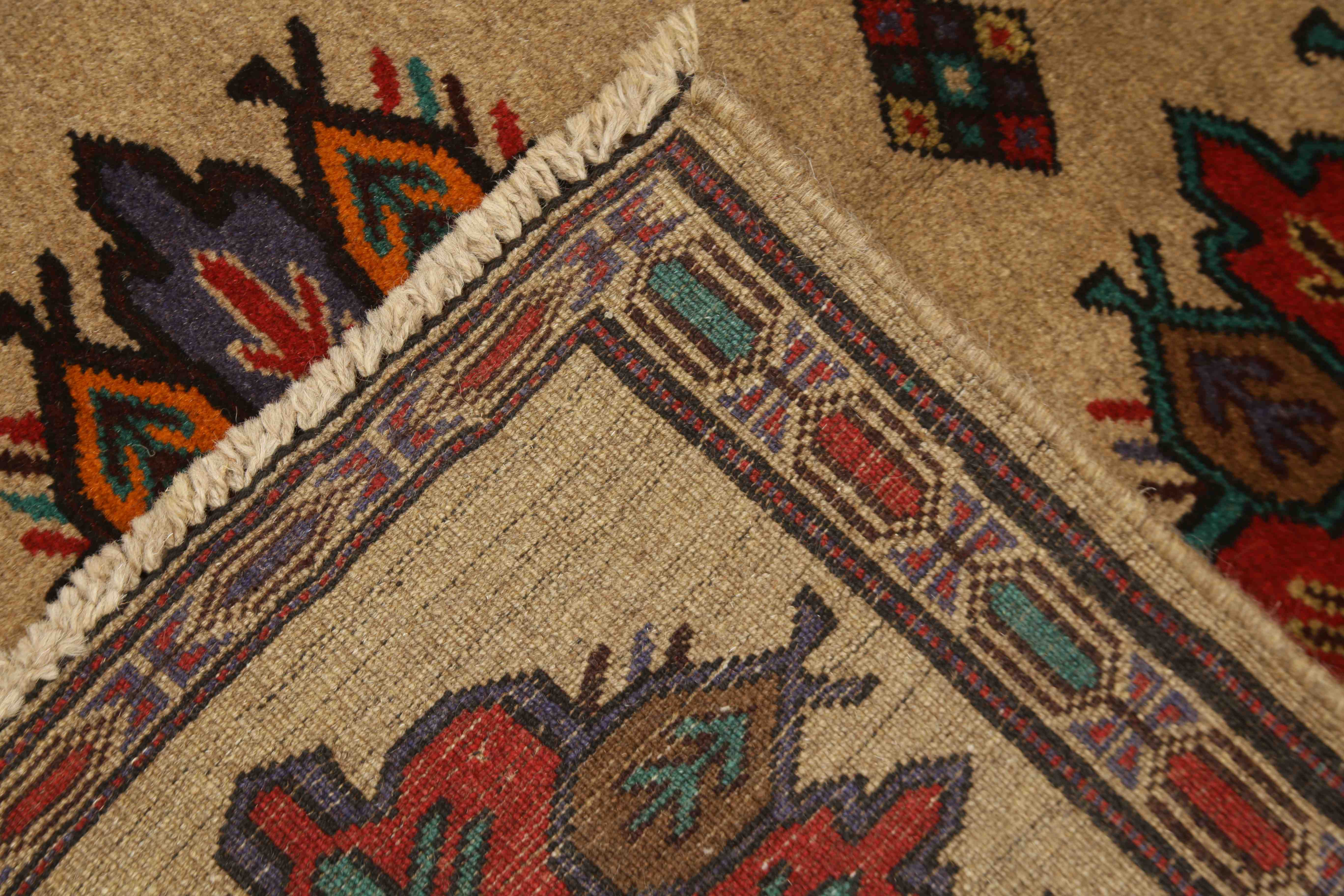 3' X 4'  Natural Handmade Adraskan Baluchi Afghan Rug Rectangular