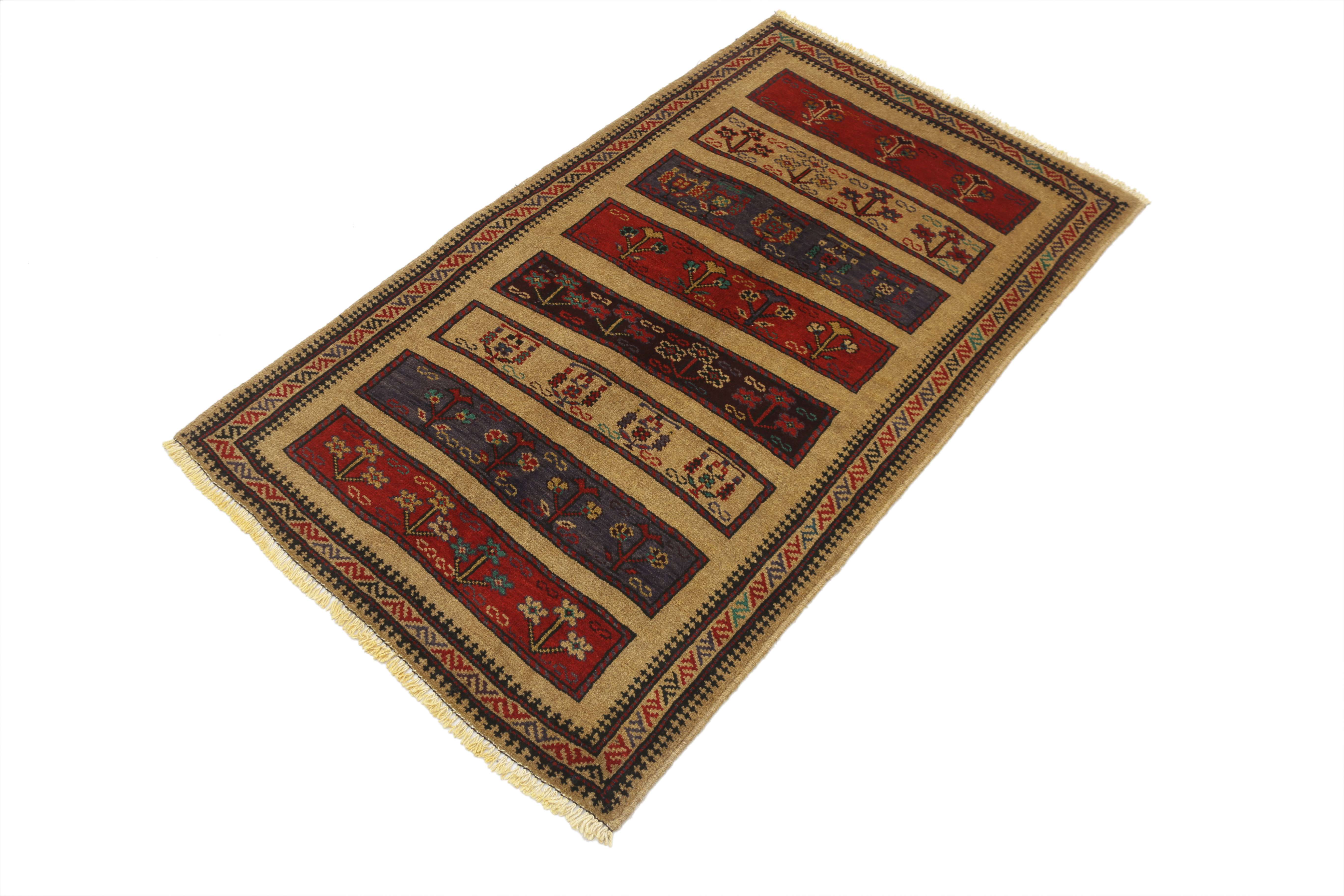 3' x 5'  Natural Handmade Adraskan Baluchi Afghan Rug Rectangular