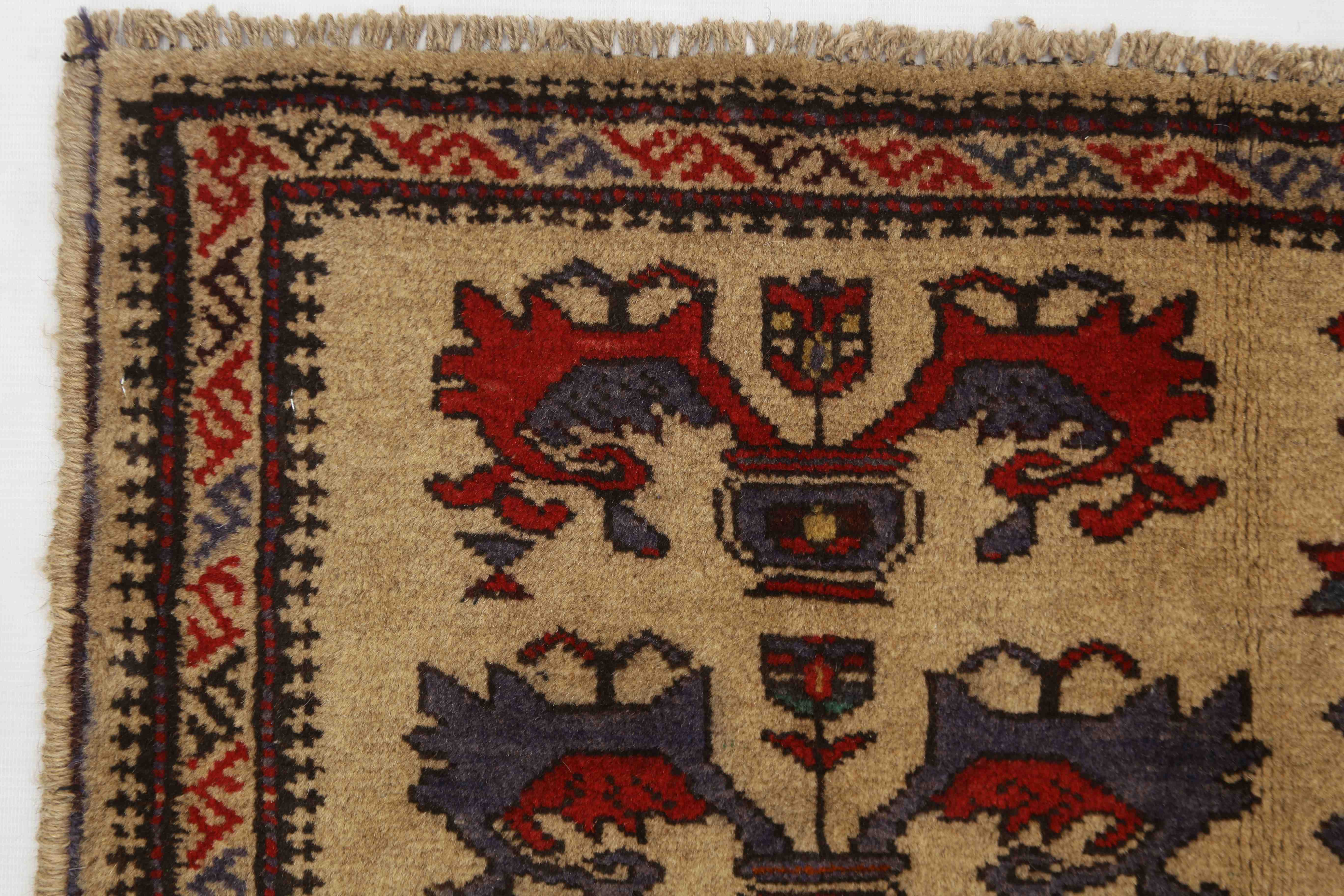 3' x 5'  Natural Handmade Adraskan Baluchi Afghan Rug Rectangular