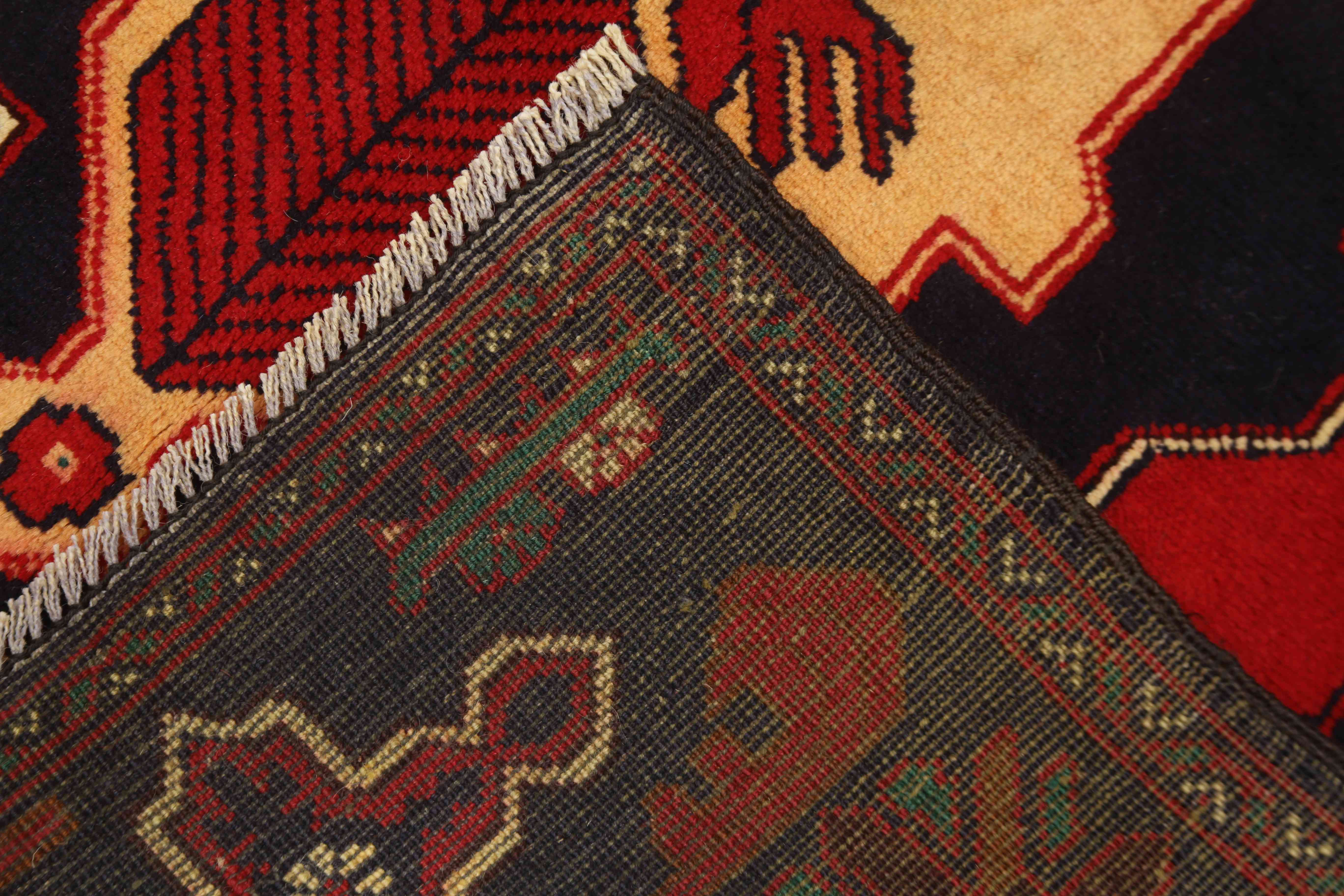 3' X 5'  Red Handmade Adraskan Baluchi Afghan Rug Rectangular