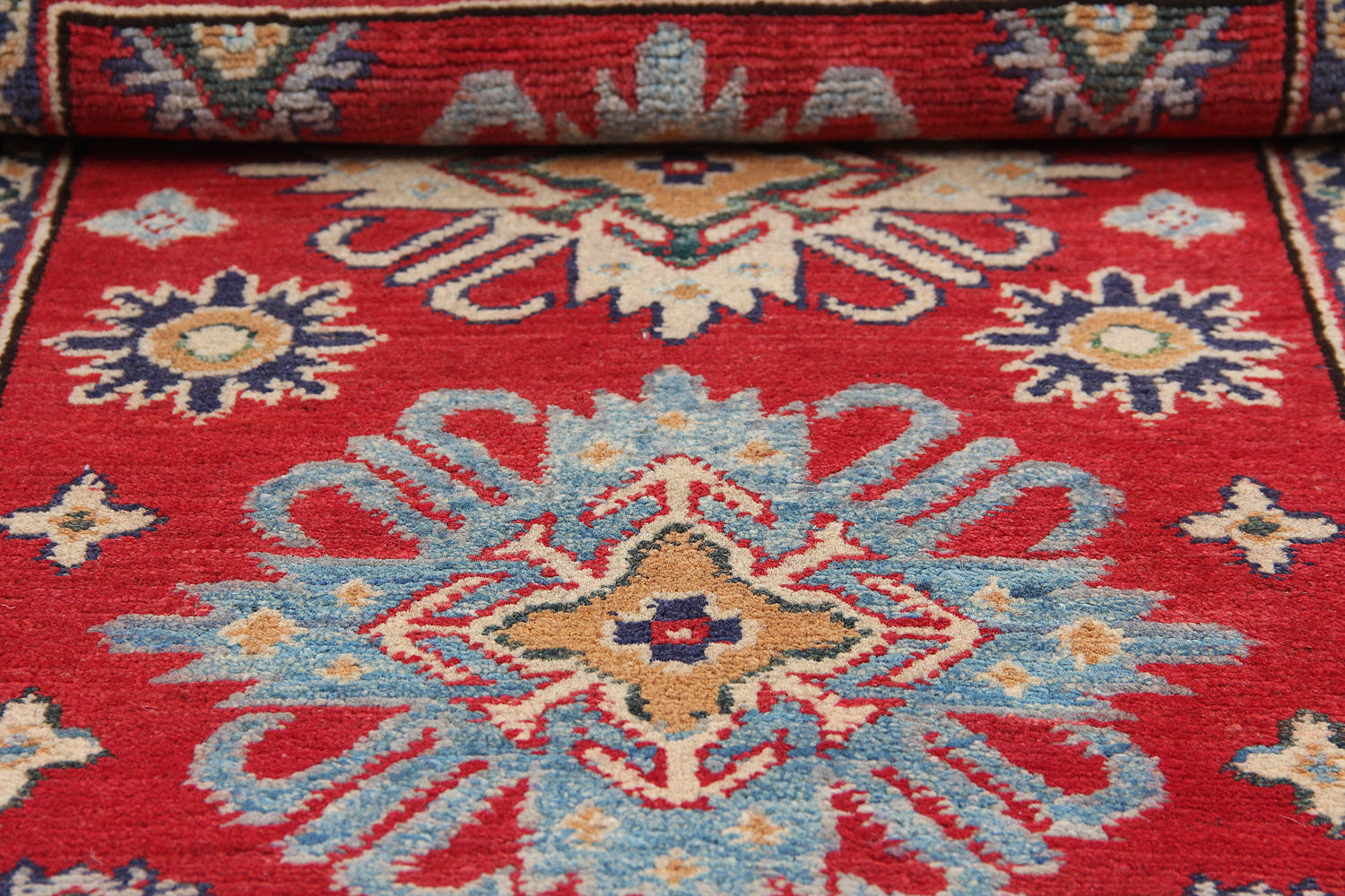 3' X 4'  Red Handmade KAZAK Rug Rectangular