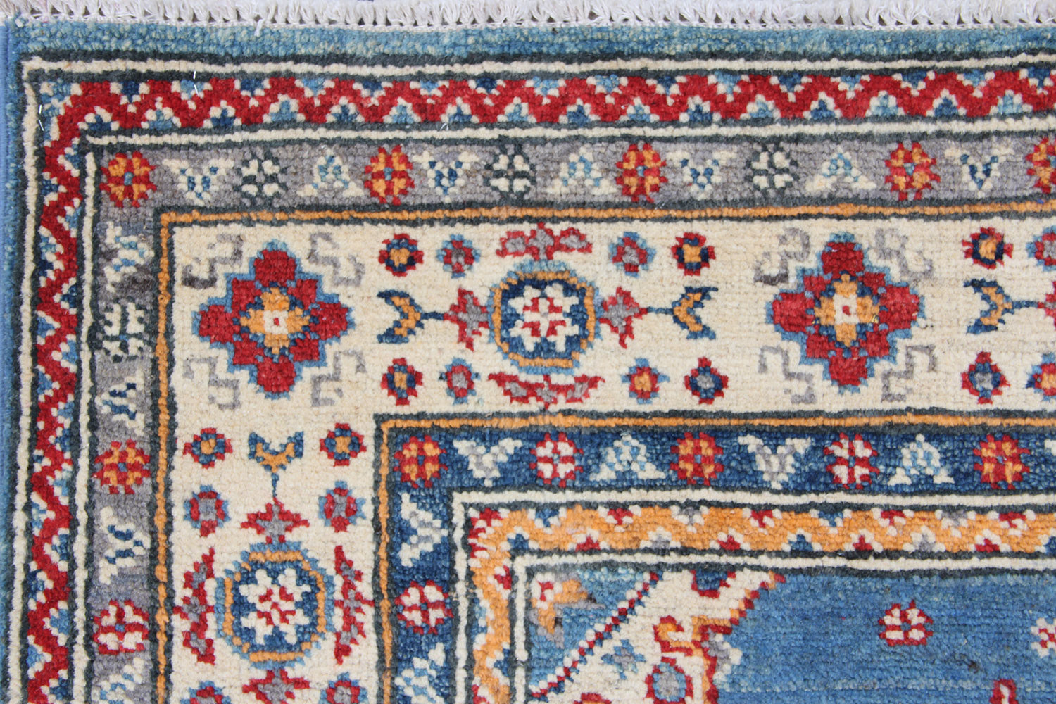 3' X 5'  Blue Handmade KAZAK Rug Rectangular
