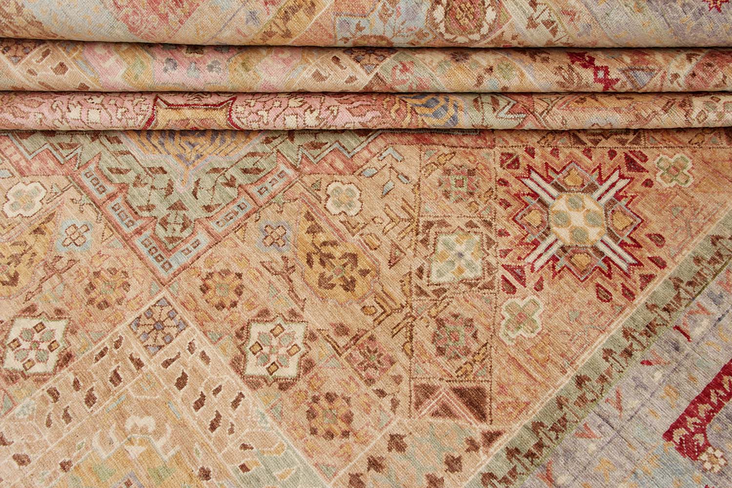 Mamluk Persian Hand Knotted Wool Rug Multicolor 9' x 12'