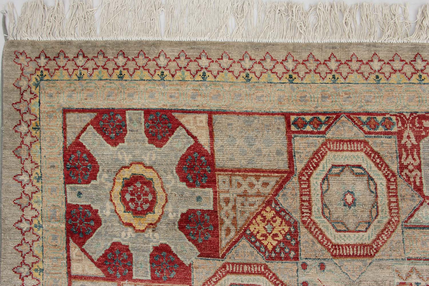 Mamluk Persian Hand Knotted Wool Rug Gray 9' x 12'