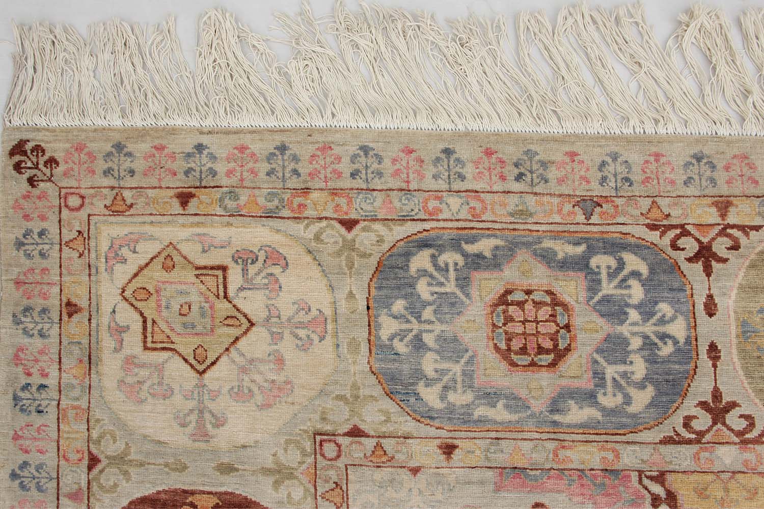 Mamluk Persian Hand Knotted Wool Rug Gray 9' x 12'