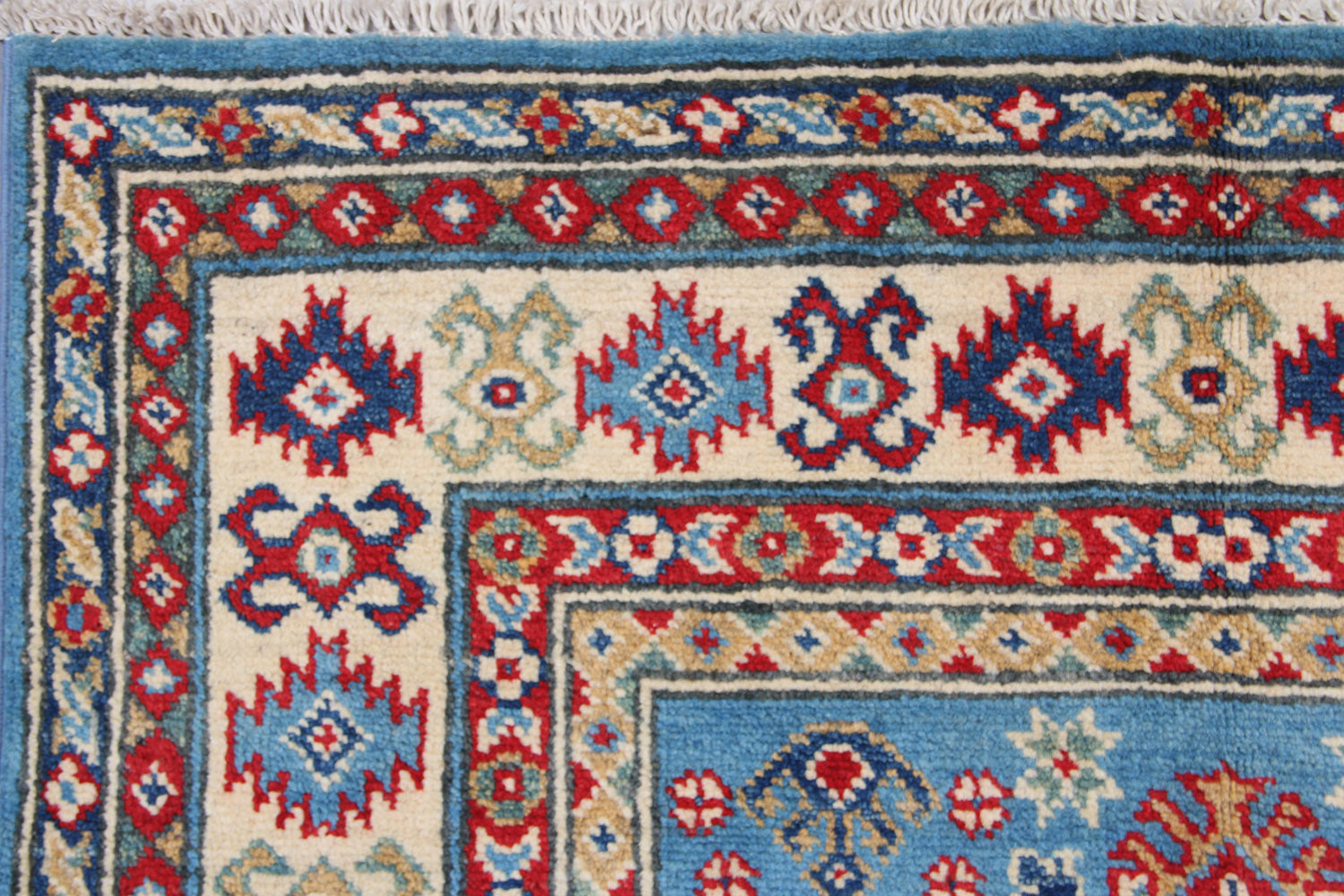 3' X 5'  Blue Handmade KAZAK Rug Rectangular