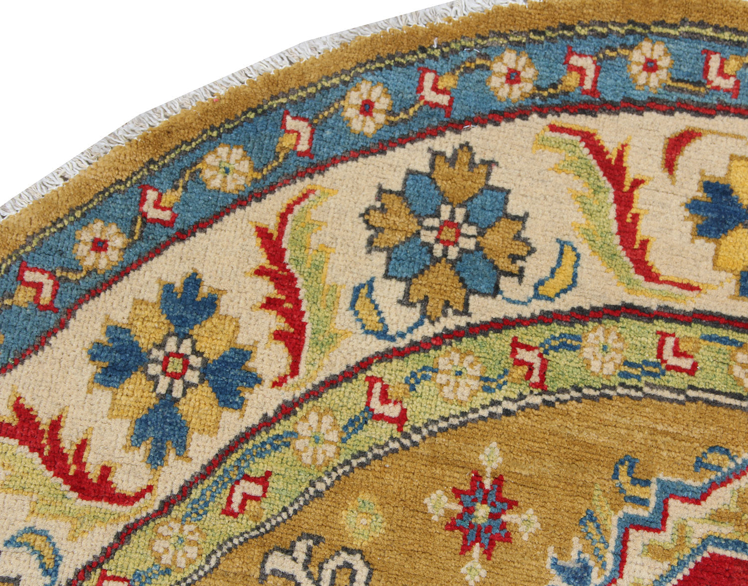 5' X 5'  Golden Handmade KAZAK Rug Square