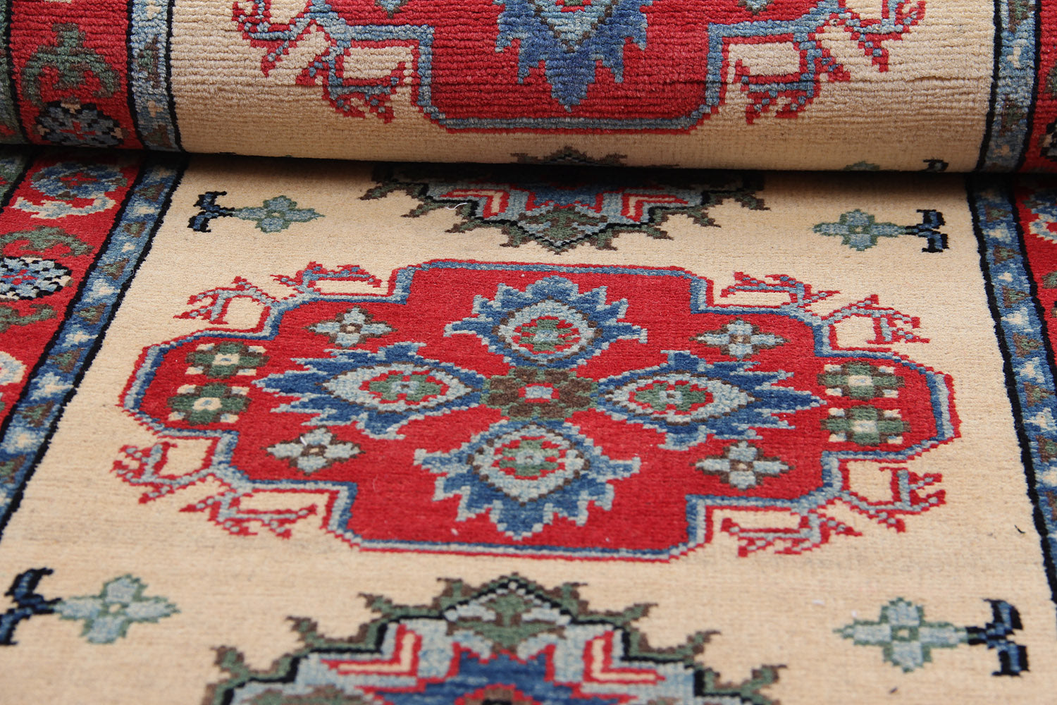 Ivory Handmade KAZAK Rug Runner