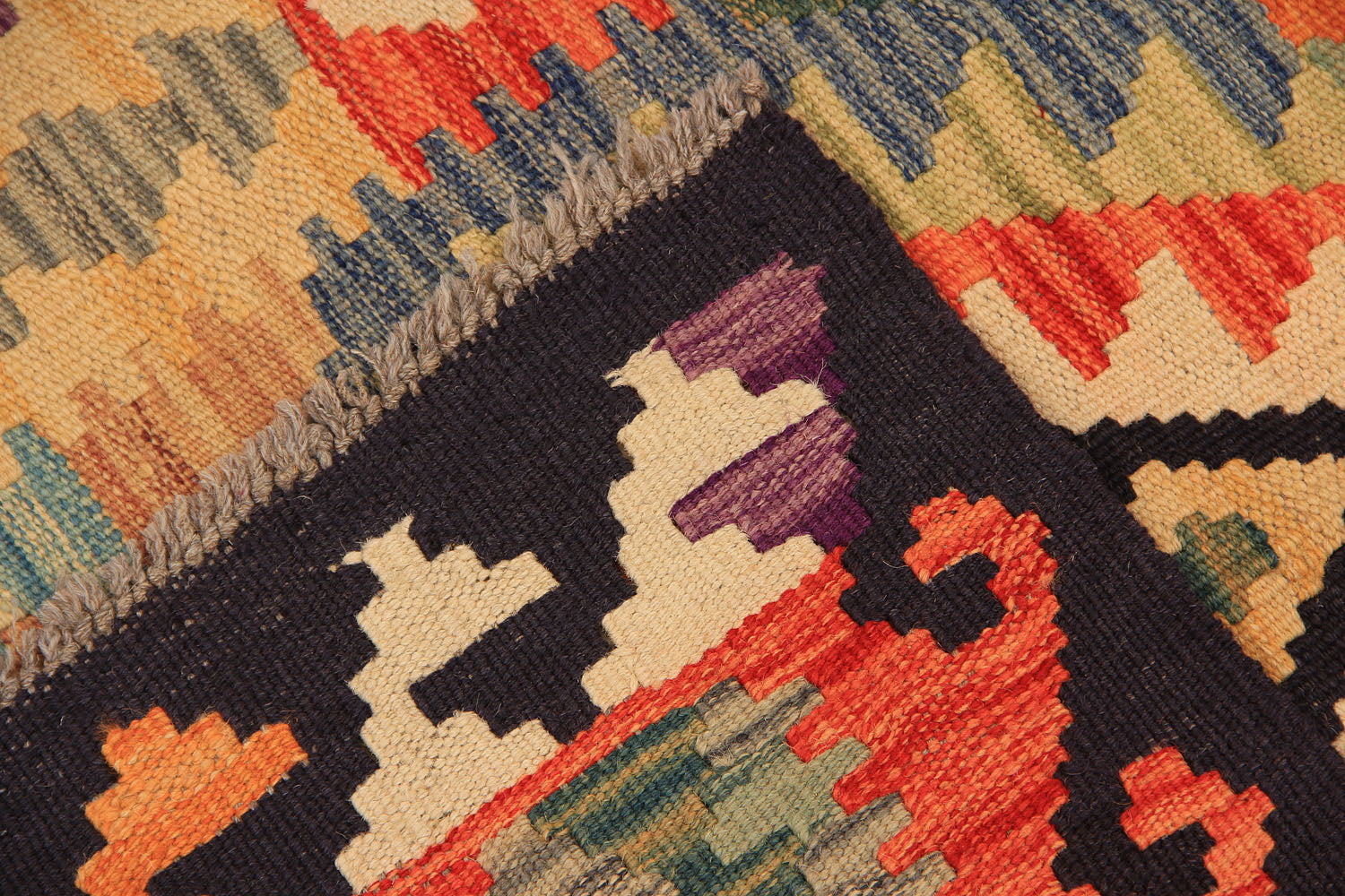 3' X 4'  Multy Handmade Veggie Dye Kilim Rug Rectangular