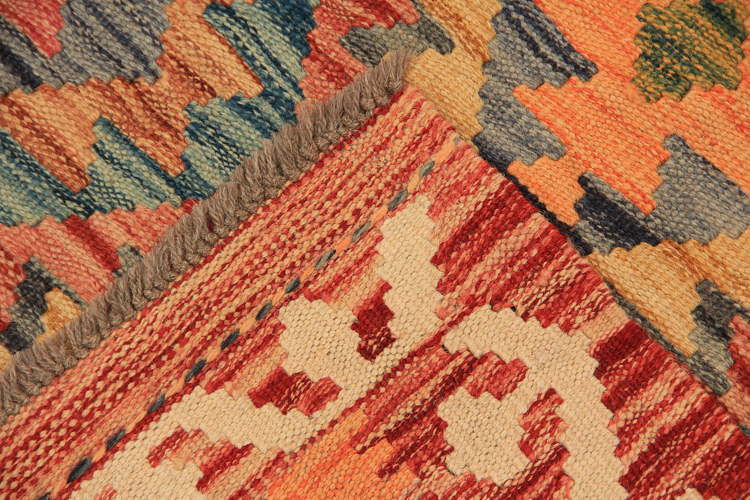 3' X 4'  Multy Handmade Veggie Dye Kilim Rug Rectangular