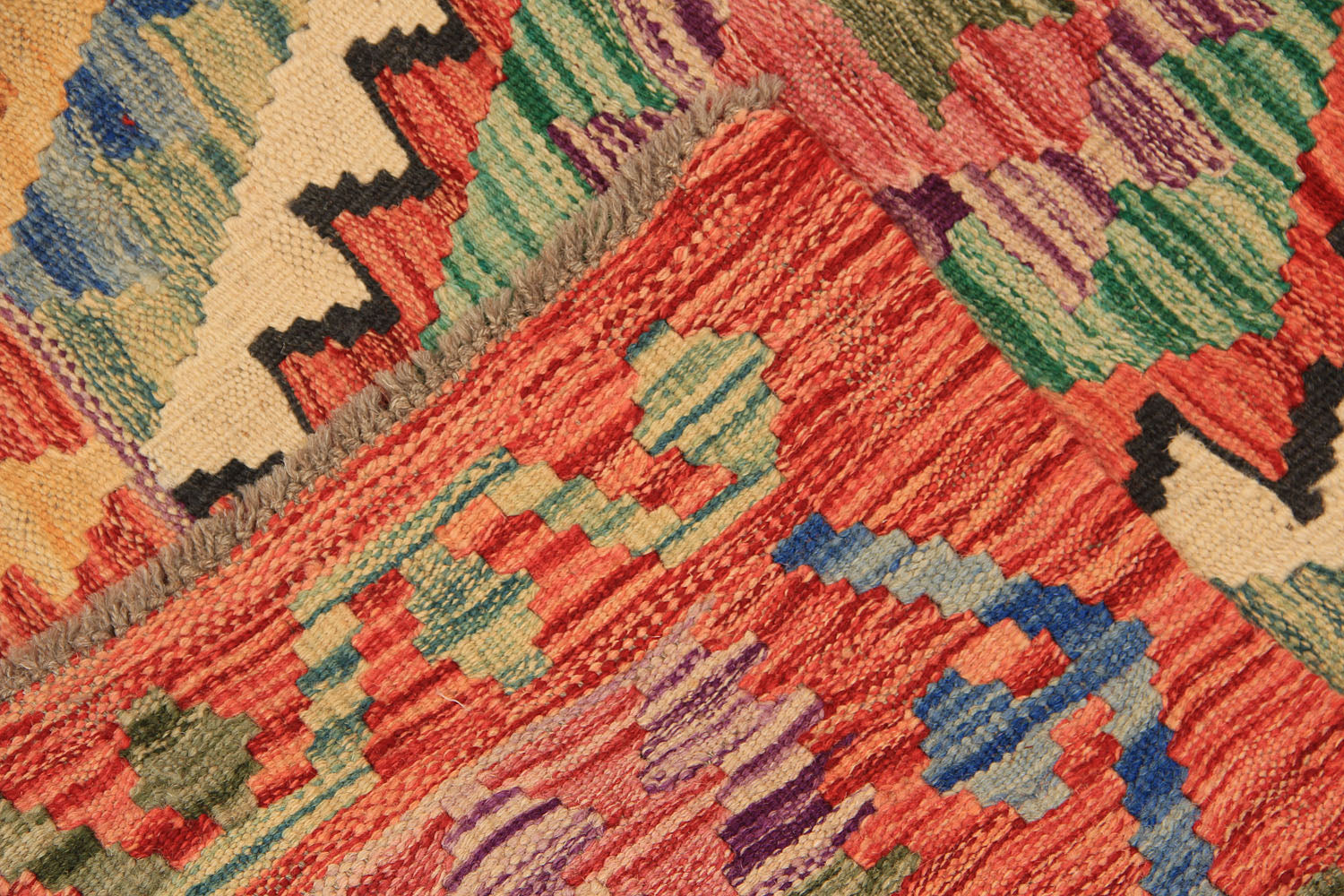 3' x 5'  Multy Handmade Veggie Dye Kilim Rug Rectangular