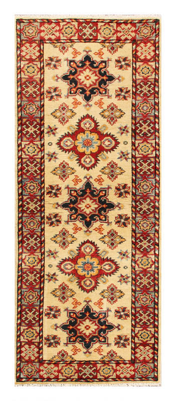 2' X 5'  Ivory Handmade KAZAK Rug Rectangular