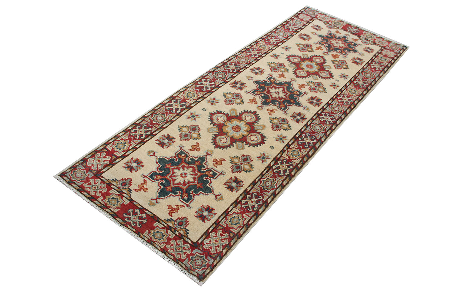Ivory Handmade KAZAK Rug Runner