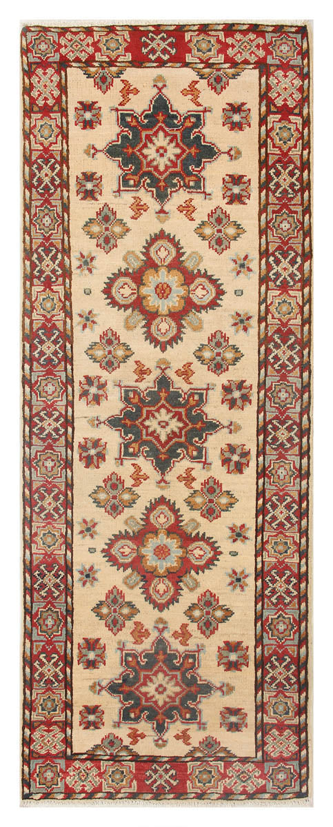 Ivory Handmade KAZAK Rug Runner