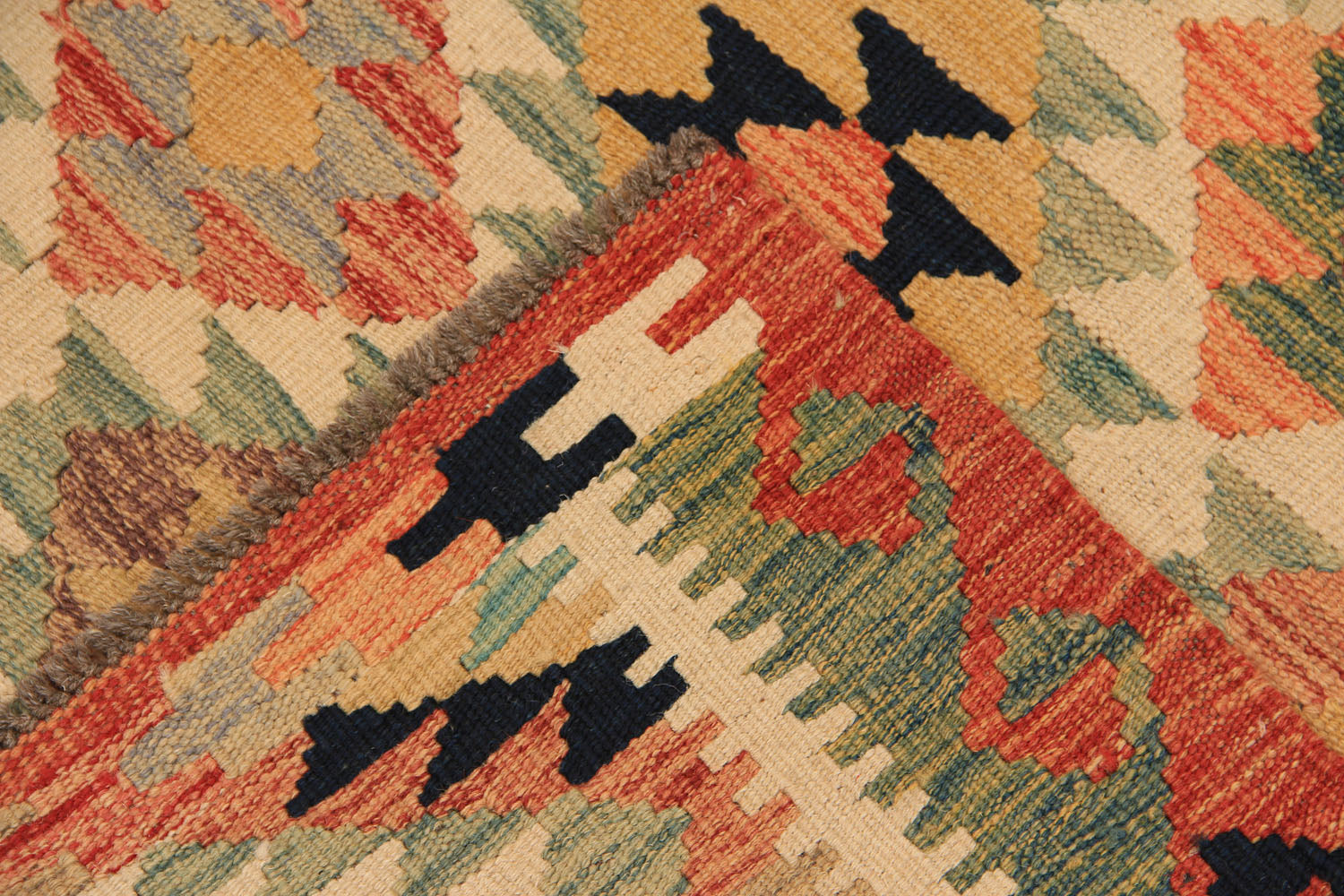 4' x 6'  Multy Handmade Veggie Dye Kilim Rug Rectangular