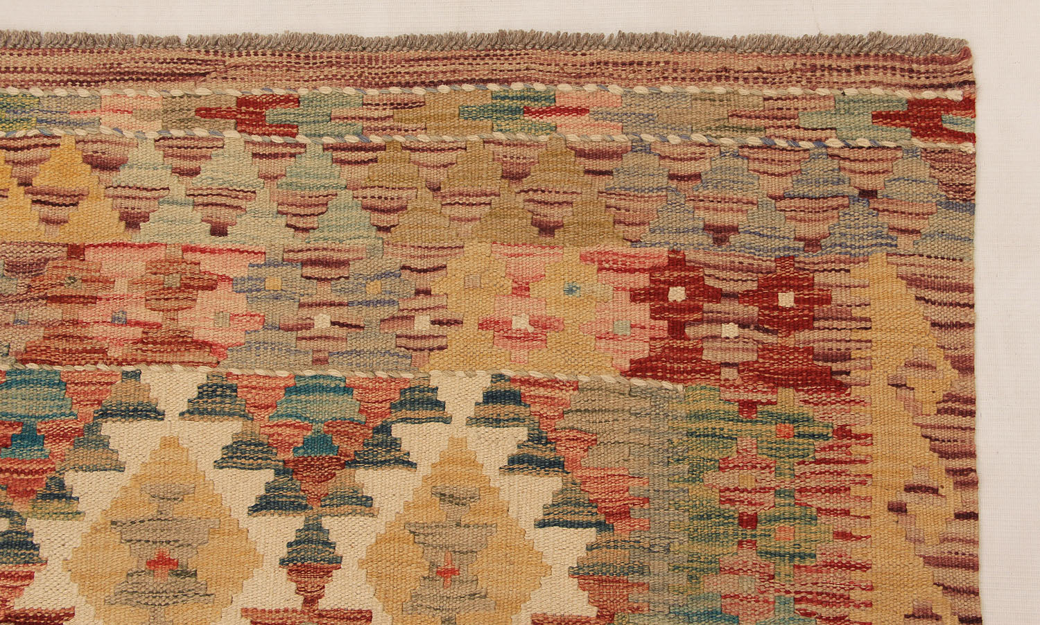 4' 6" x 6' 6  Multy Handmade Veggie Dye Kilim Rug Rectangular