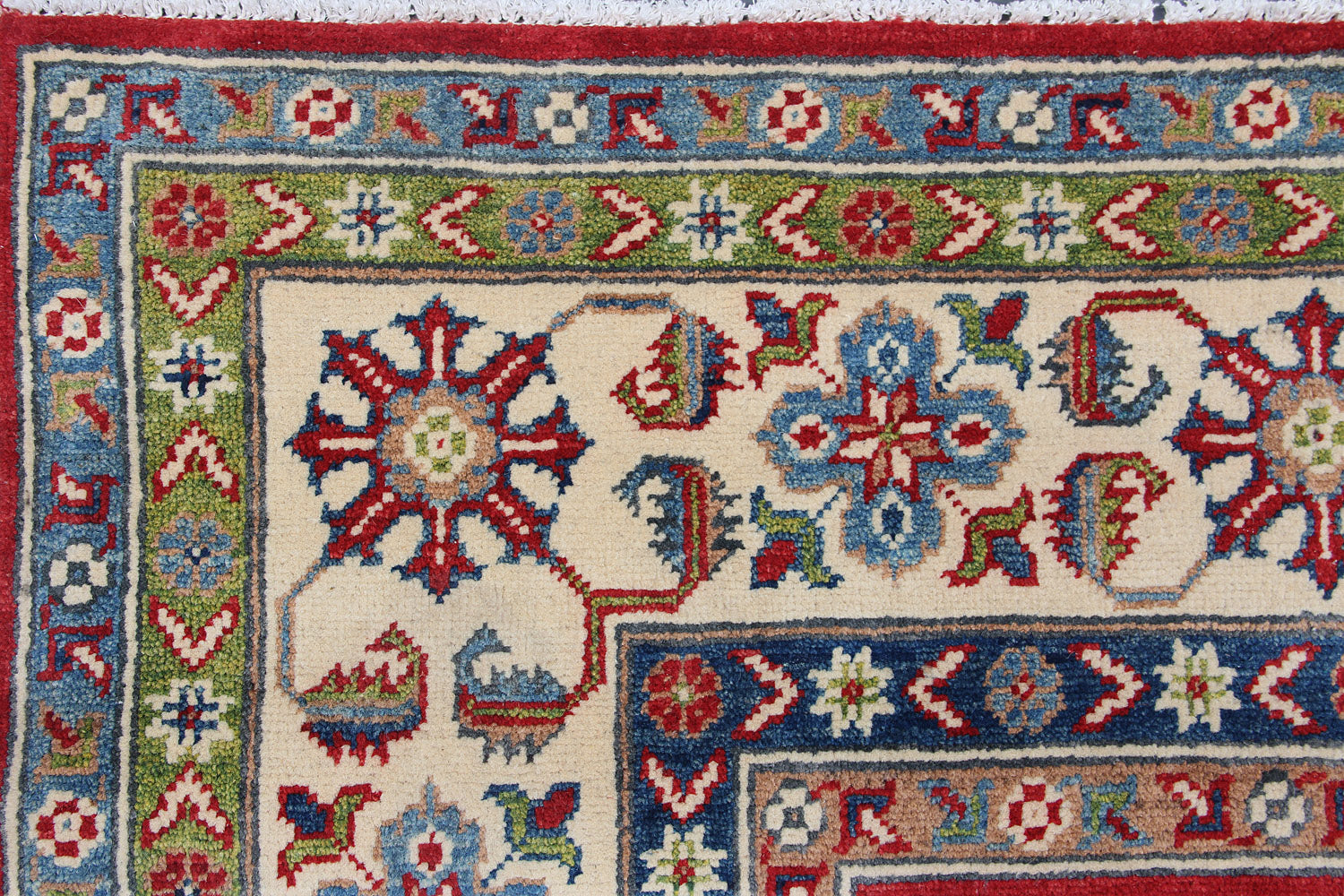 8' X 10'  Red Handmade KAZAK Rug Rectangular