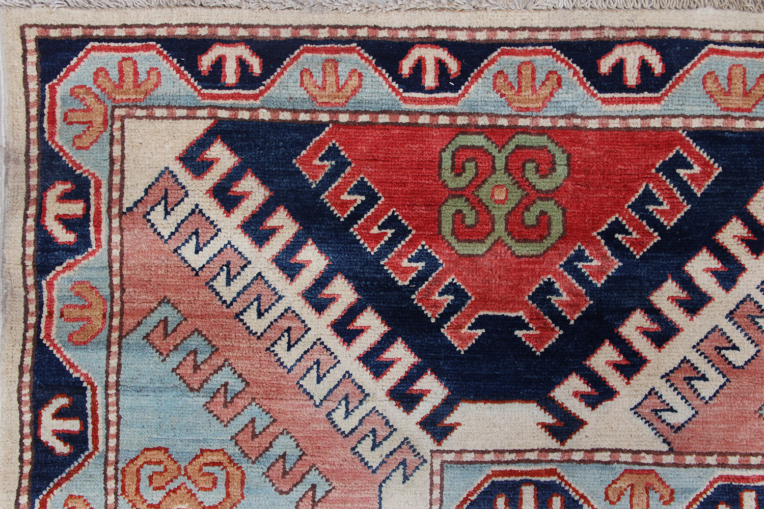 9' x 12'  Multi Handmade KAZAK Rug Rectangular
