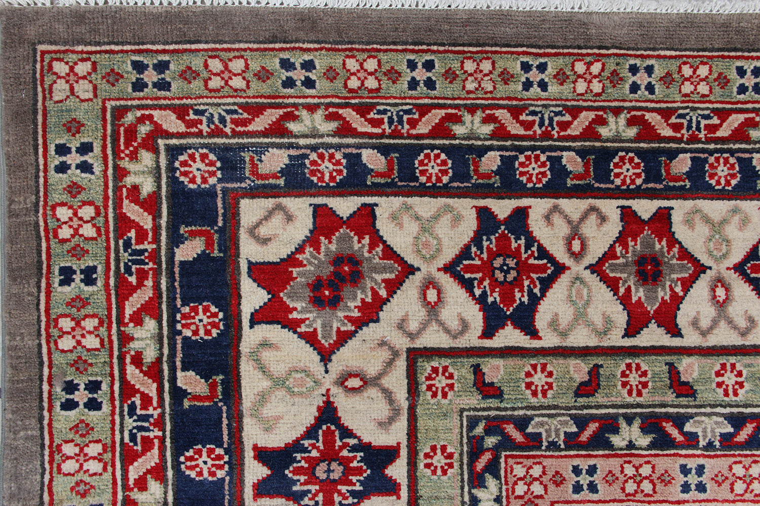 10' X 13'  Grey Handmade KAZAK Rug Rectangular