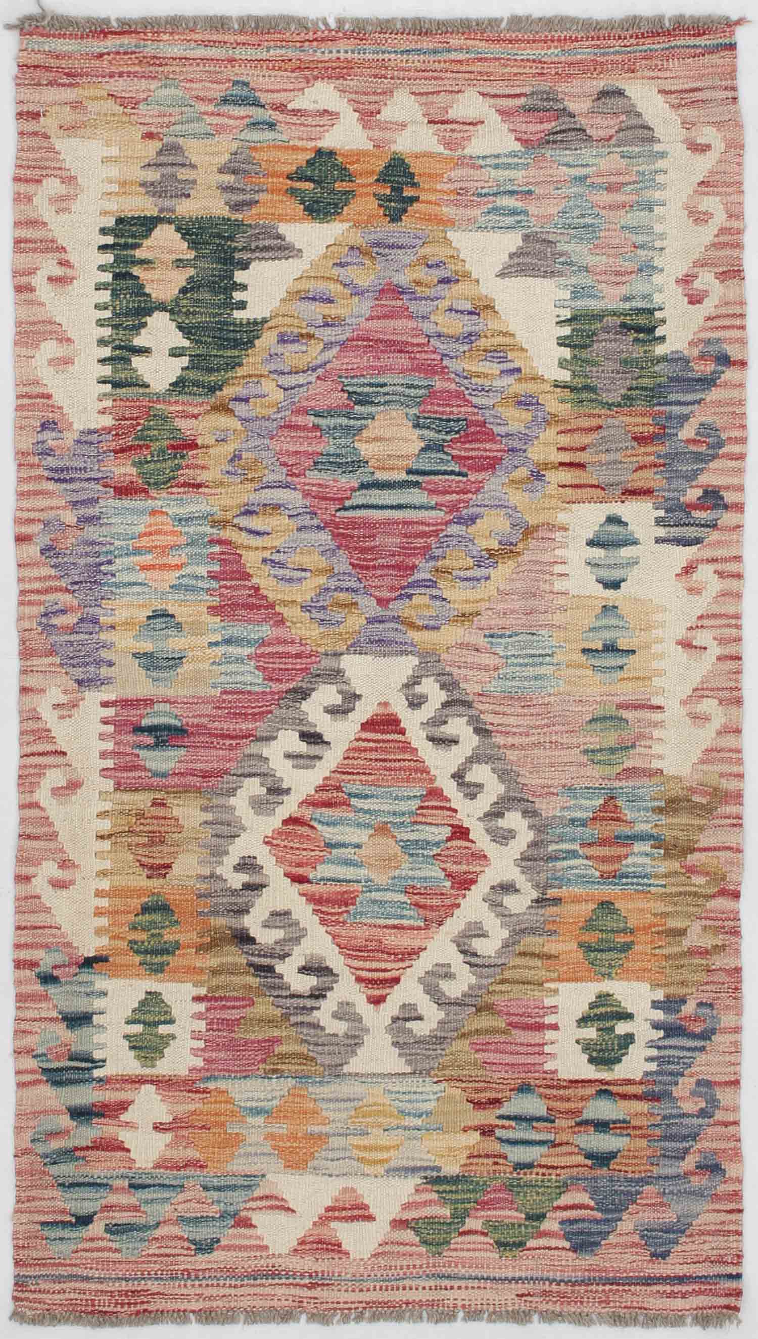 3' x 5'  Multy Handmade Veggie Dye Kilim Rug Rectangular