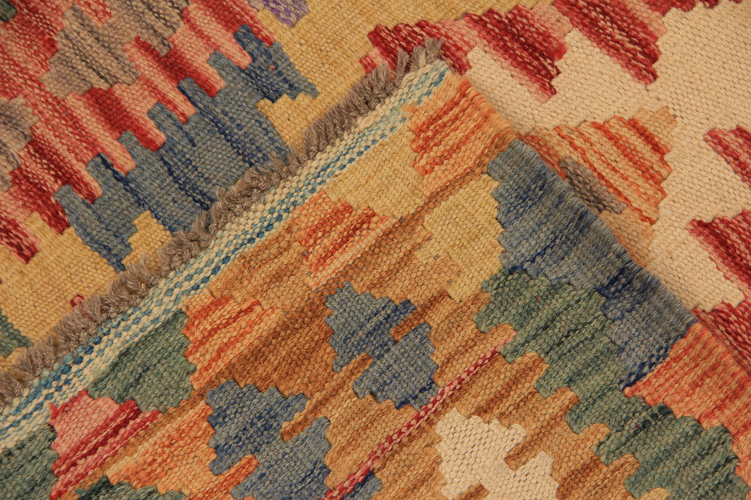 3' x 5'  Multy Handmade Veggie Dye Kilim Rug Rectangular