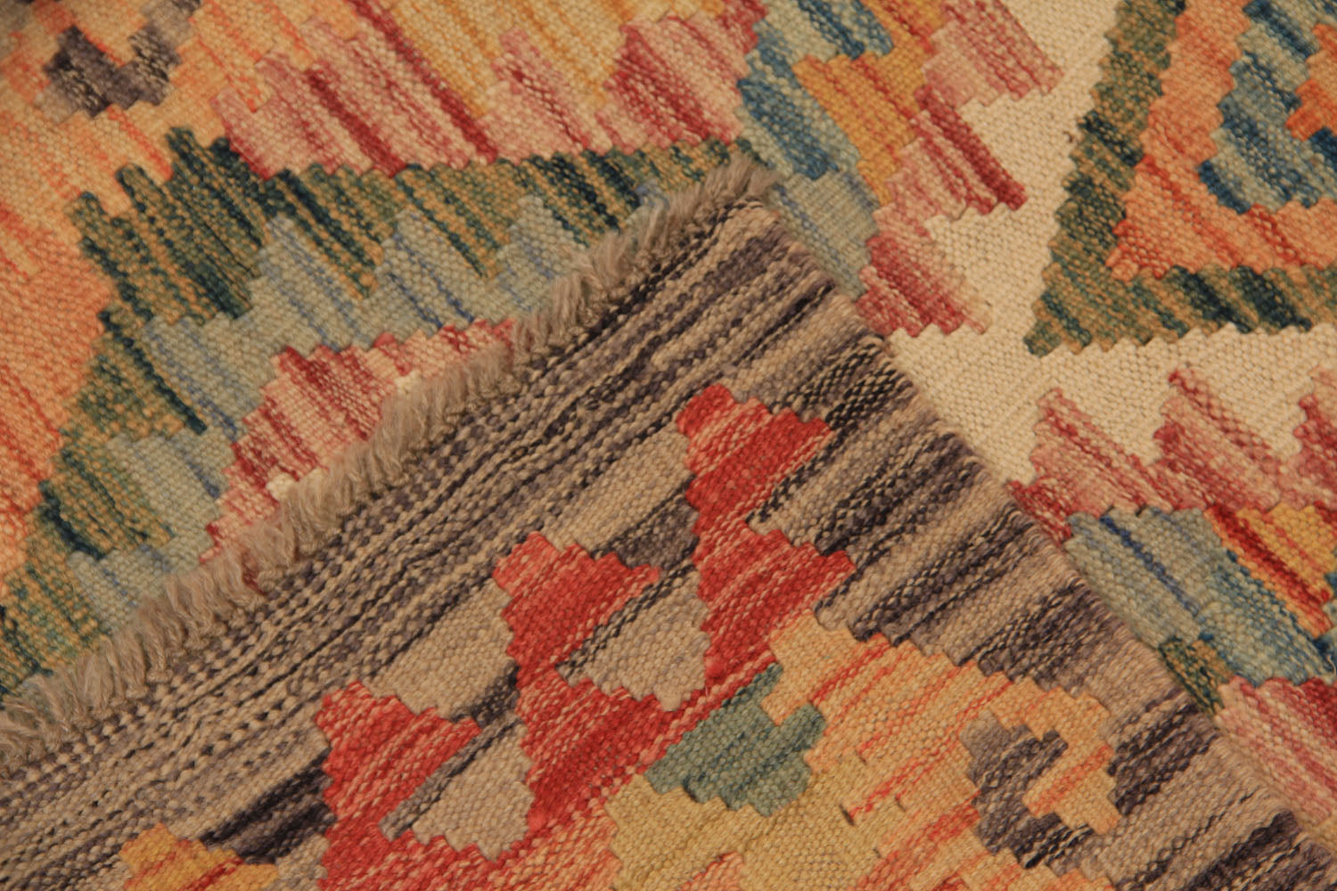 2' X 5'  Multy Handmade Veggie Dye Kilim Rug Rectangular