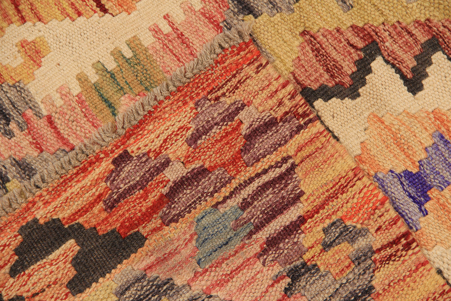 2' X 5'  Multy Handmade Veggie Dye Kilim Rug Rectangular