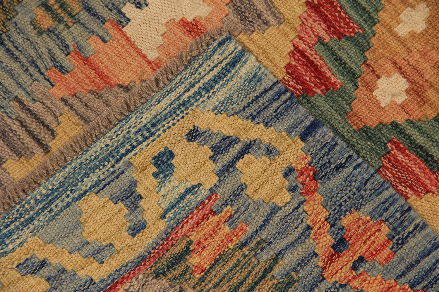 2' X 5'  Multy Handmade Veggie Dye Kilim Rug Rectangular
