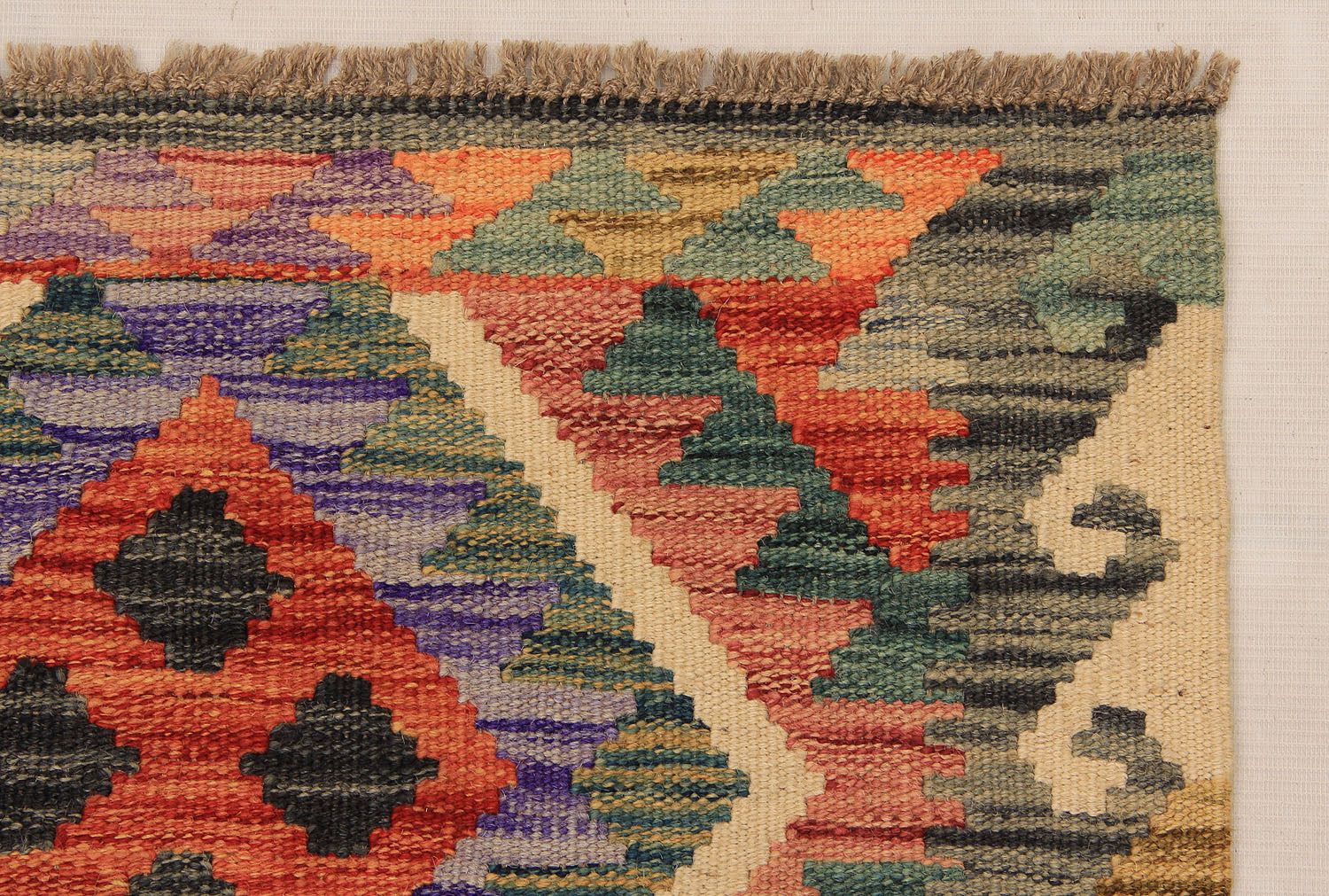 2' X 5'  Multy Handmade Veggie Dye Kilim Rug Rectangular
