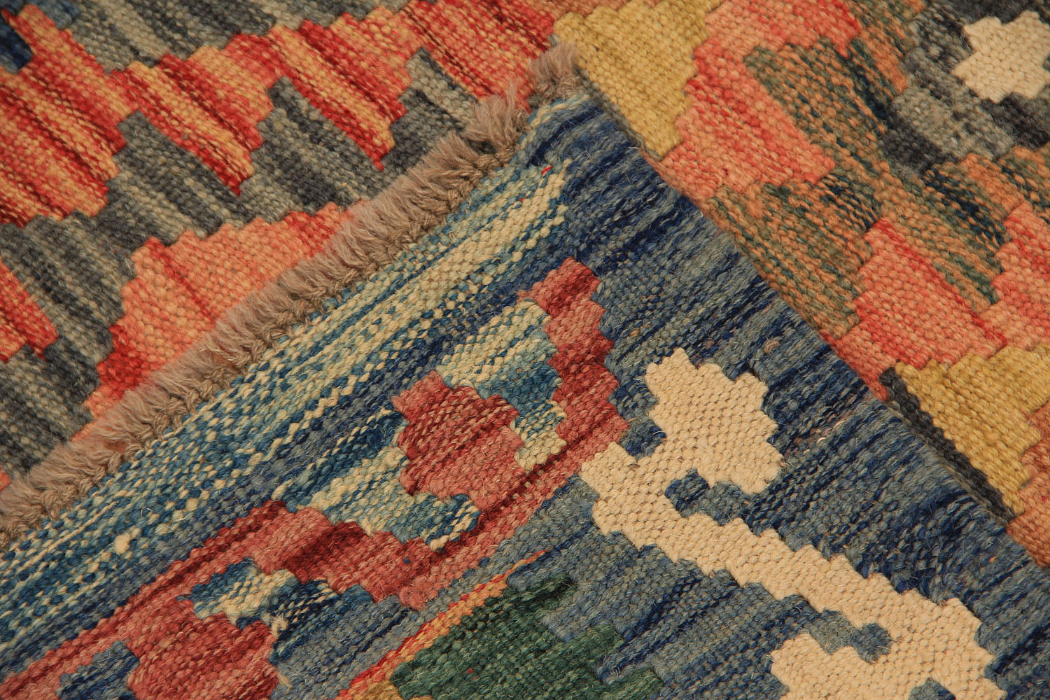 2' X 5'  Multy Handmade Veggie Dye Kilim Rug Rectangular