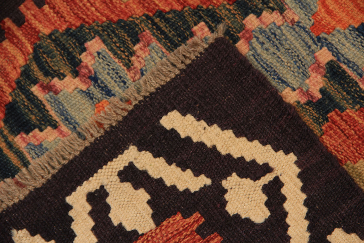 2' X 5'  Multy Handmade Veggie Dye Kilim Rug Rectangular