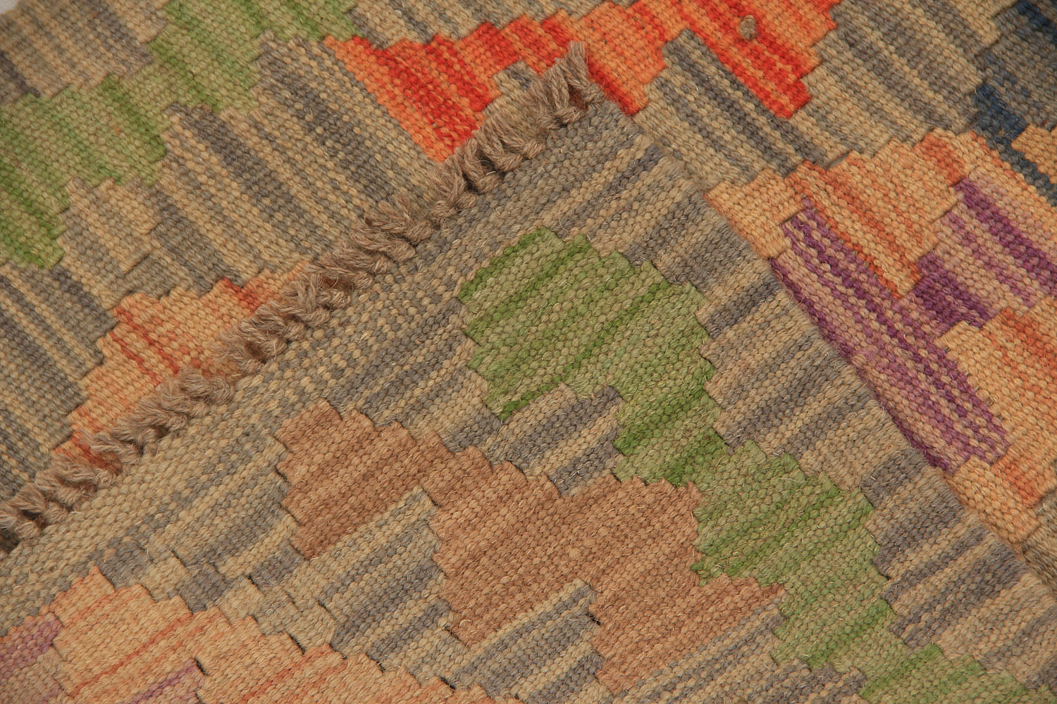 2' X 5'  Multy Handmade Veggie Dye Kilim Rug Rectangular