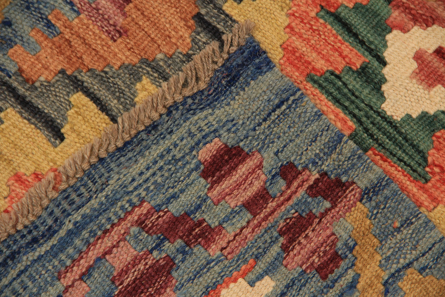 2' X 5'  Multy Handmade Veggie Dye Kilim Rug Rectangular