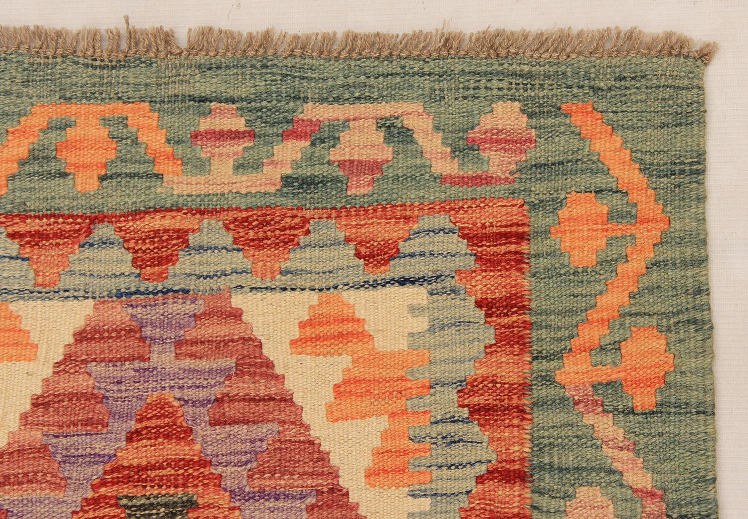 2' X 5'  Multy Handmade Veggie Dye Kilim Rug Rectangular