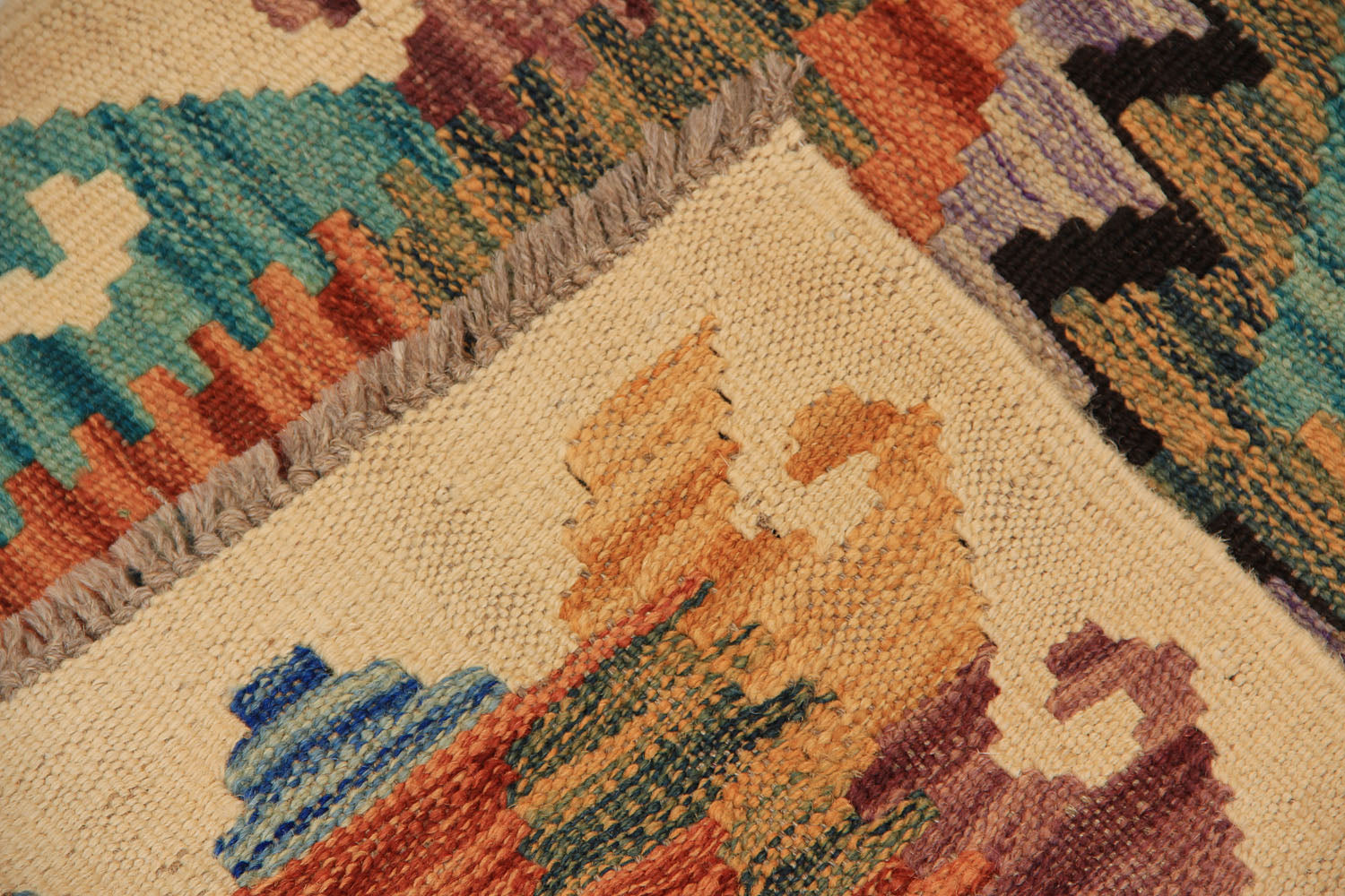 2' X 4'  Multy Handmade Veggie Dye Kilim Rug Rectangular