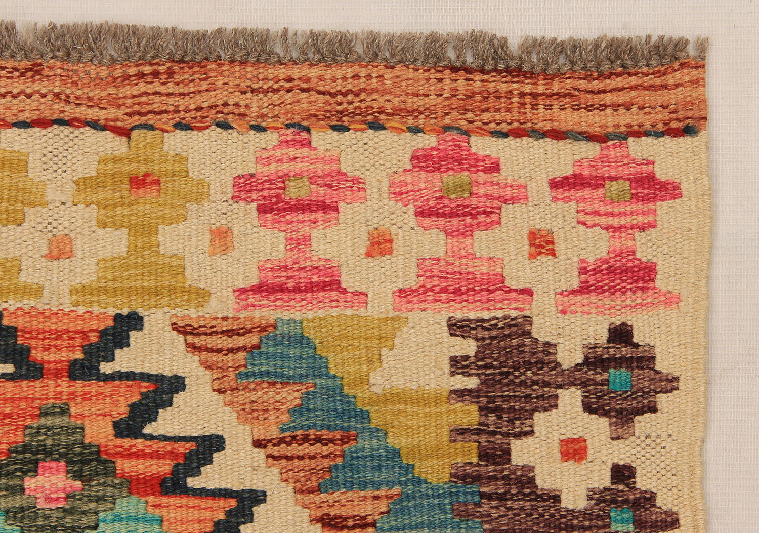 2' X 5'  Multy Handmade Veggie Dye Kilim Rug Rectangular