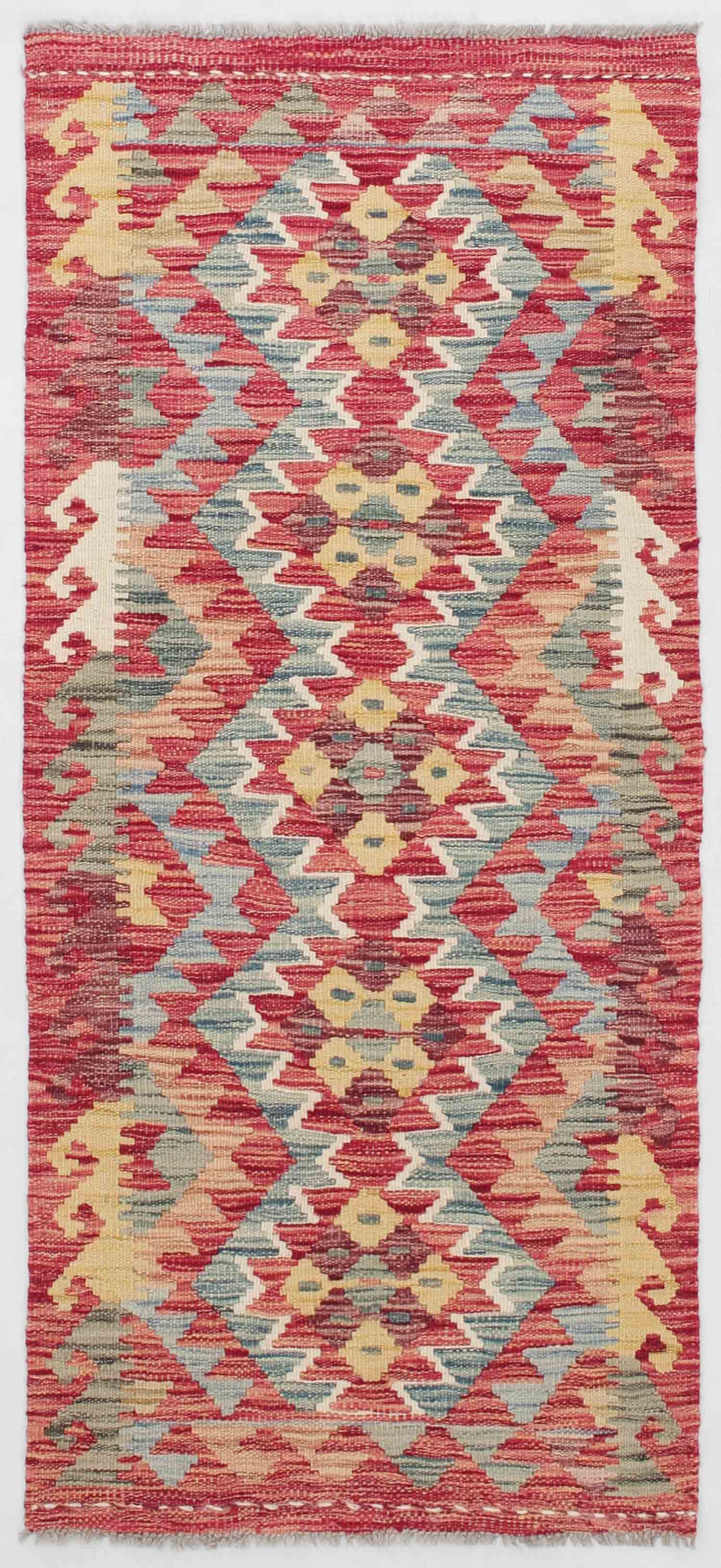 2' X 5'  Multy Handmade Veggie Dye Kilim Rug Rectangular