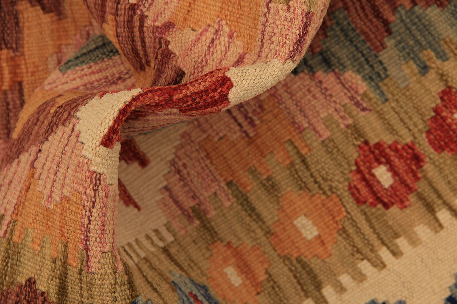 2' X 5'  Multy Handmade Veggie Dye Kilim Rug Rectangular