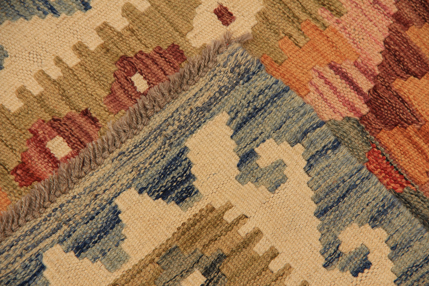 2' X 5'  Multy Handmade Veggie Dye Kilim Rug Rectangular