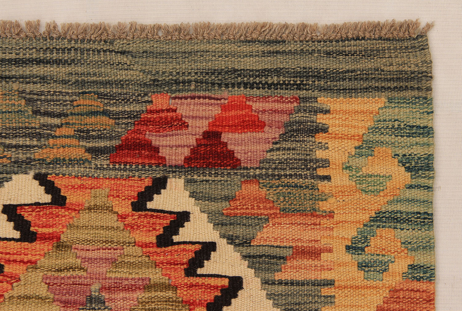 2' X 5'  Multy Handmade Veggie Dye Kilim Rug Rectangular