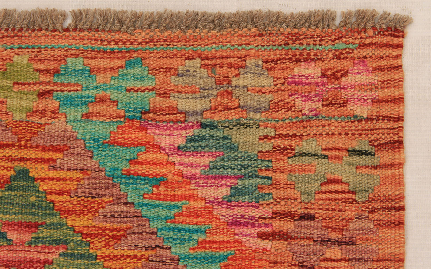 2' X 5'  Multy Handmade Veggie Dye Kilim Rug Rectangular