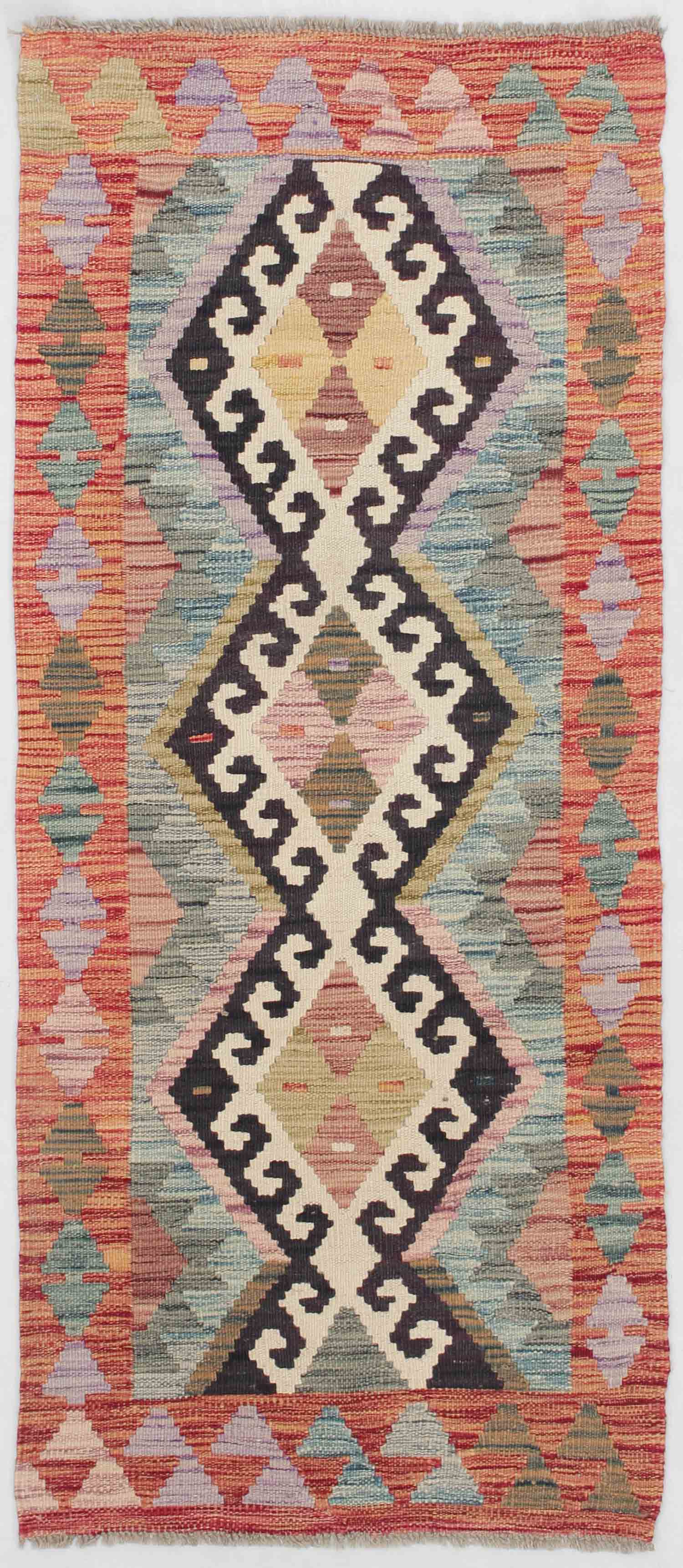2' 6" x 6'  Multy Handmade Veggie Dye Kilim Rug Runner
