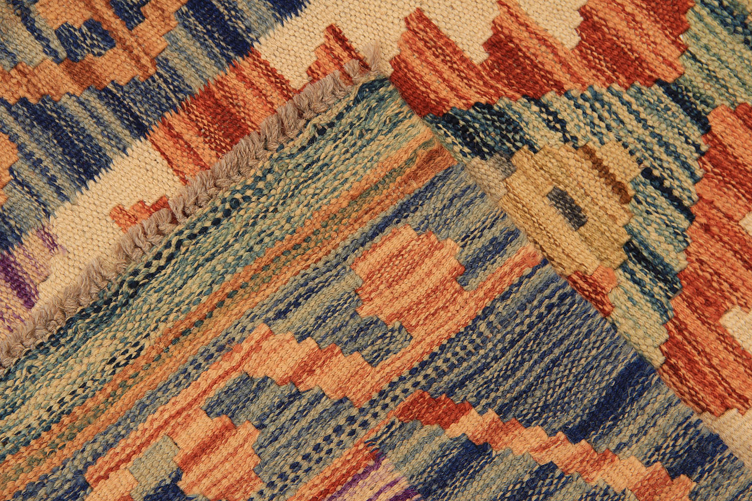 Multy Handmade Veggie Dye Kilim Rug Rectangular