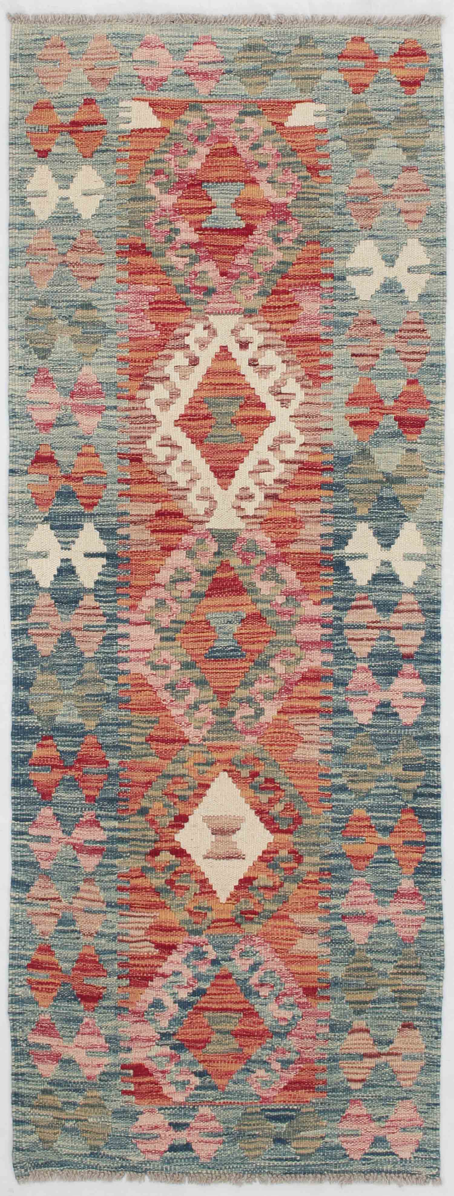 2' 6" x 6'  Multy Handmade Veggie Dye Kilim Rug Runner