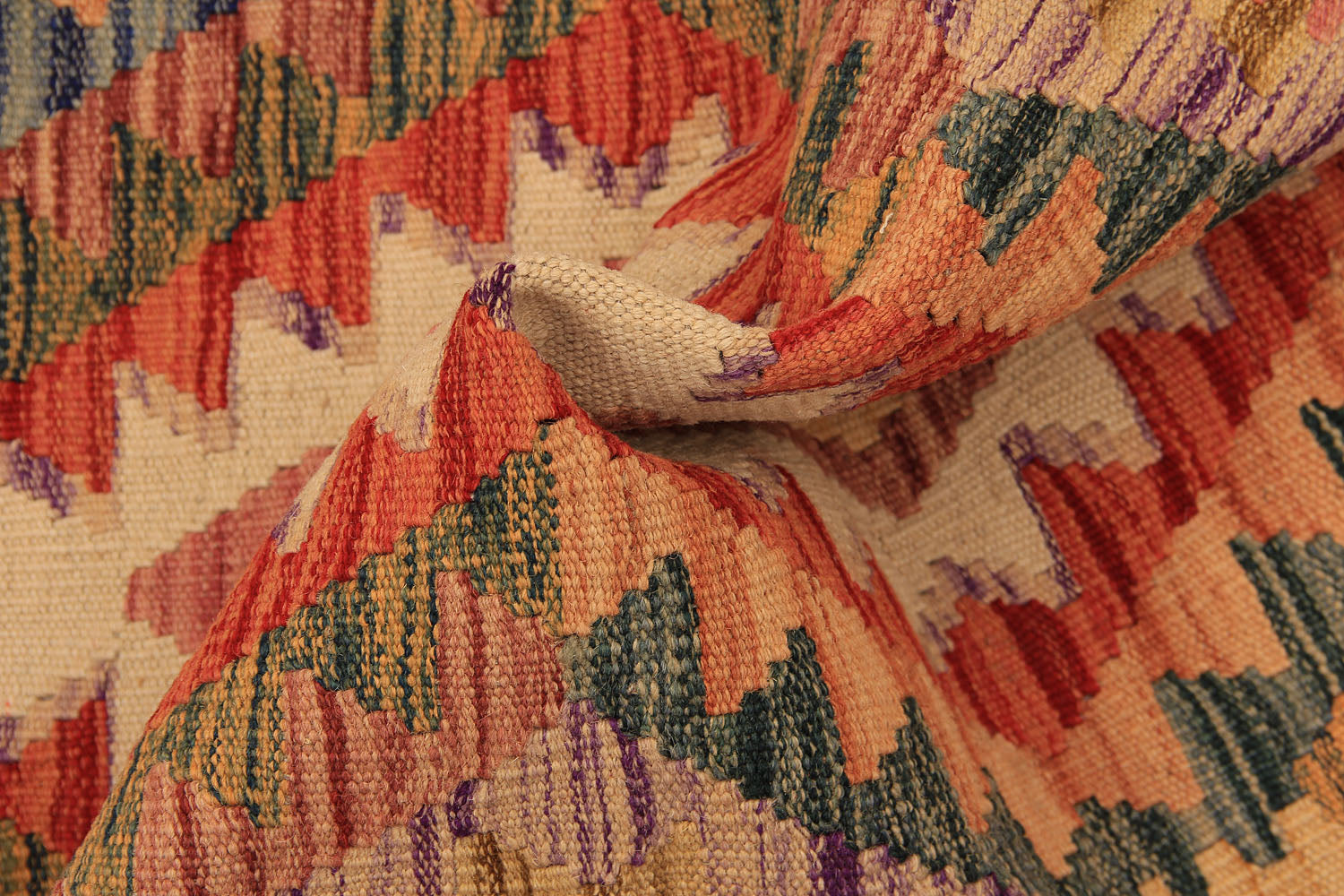 Multy Handmade Veggie Dye Kilim Rug Rectangular