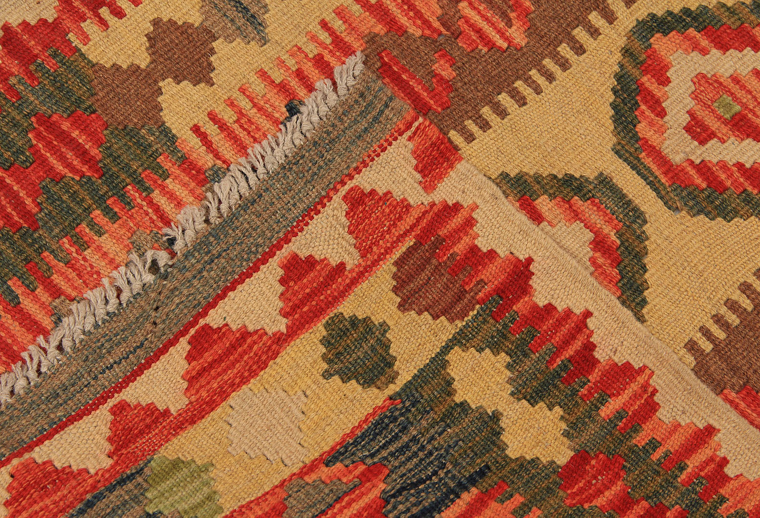 Multy Handmade Veggie Dye Kilim Rug Runner
