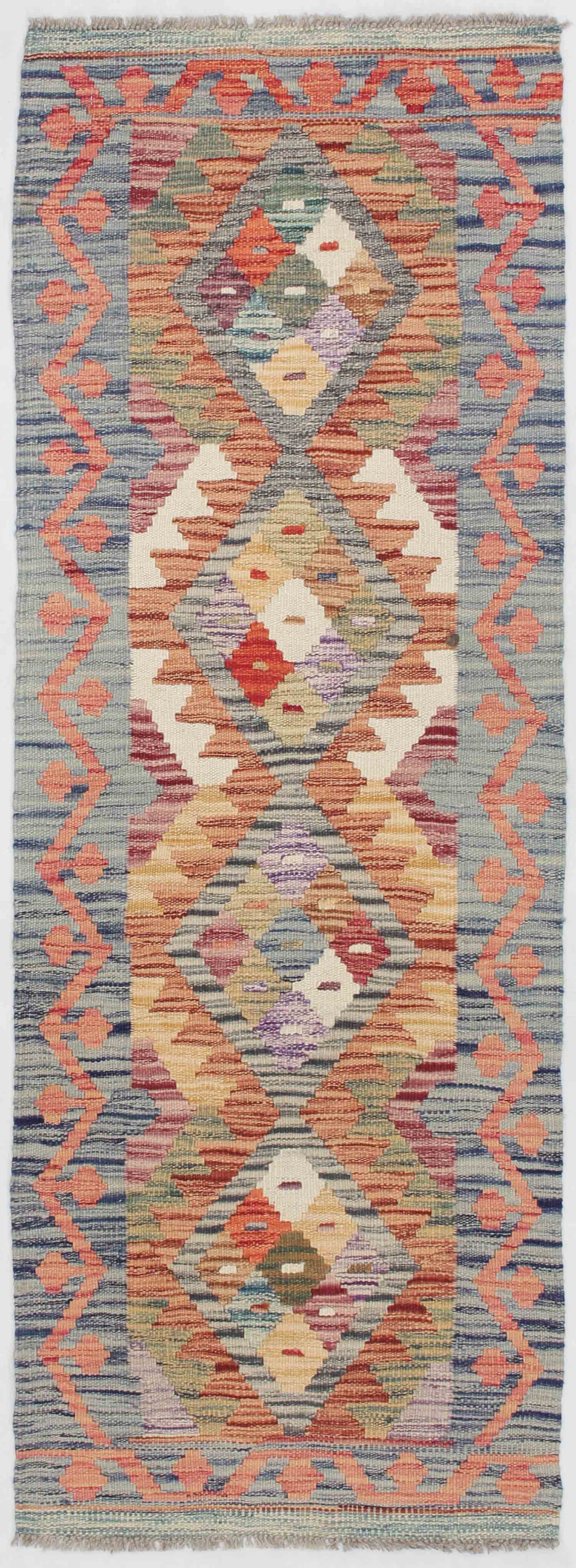 2' 6" x 6'  Multy Handmade Veggie Dye Kilim Rug Runner