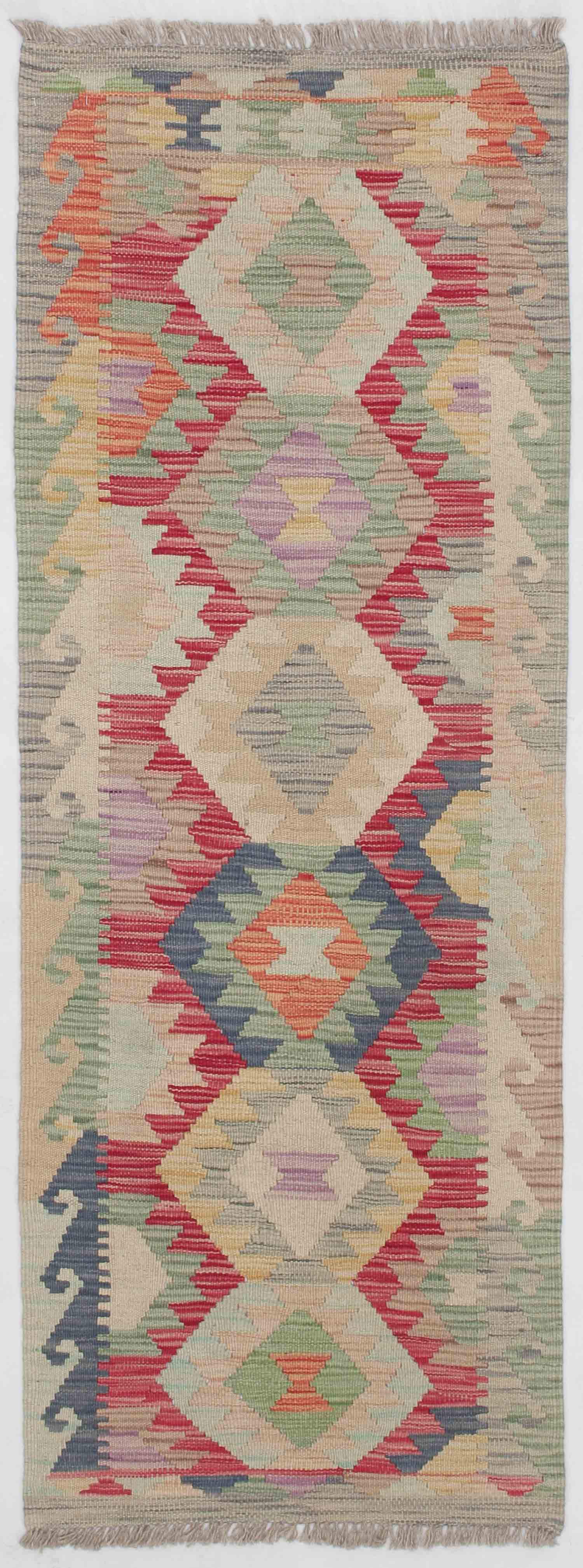 2' 6" x 6'  Multy Handmade Veggie Dye Kilim Rug Runner