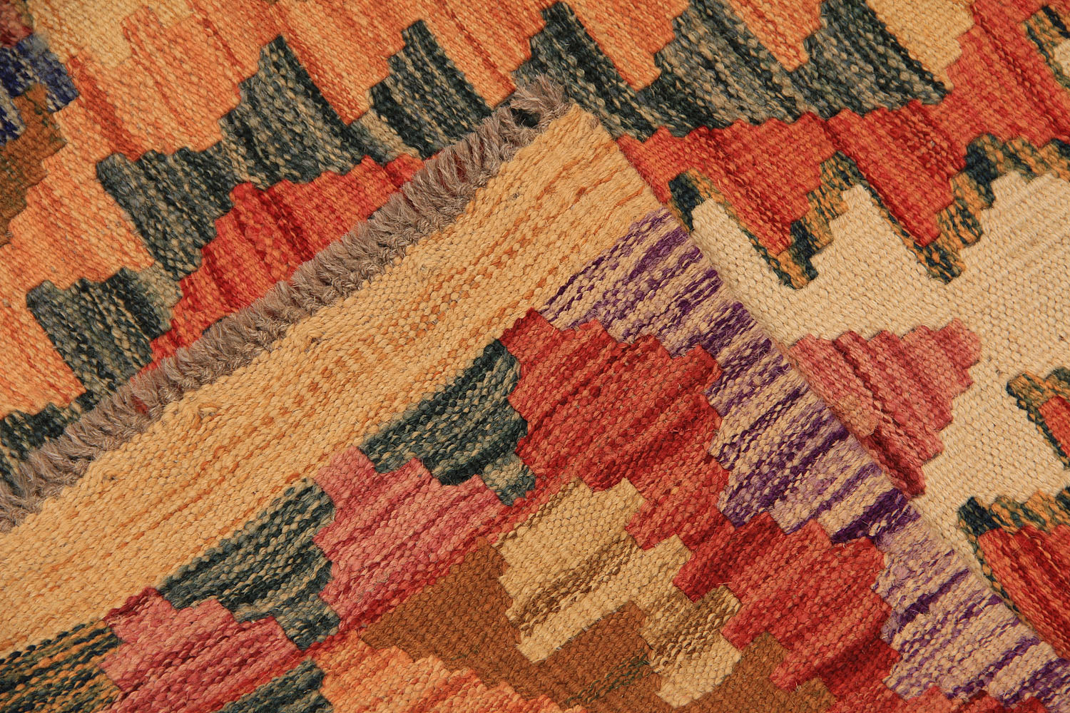 2' 6" x 6'  Multy Handmade Veggie Dye Kilim Rug Runner
