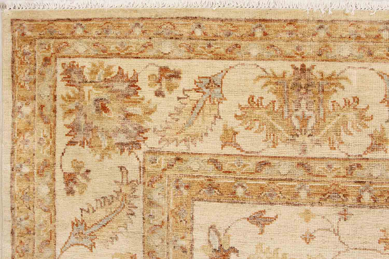 Ziegler Persian Hand Knotted Wool Rug Ivory 5'6" x 8'